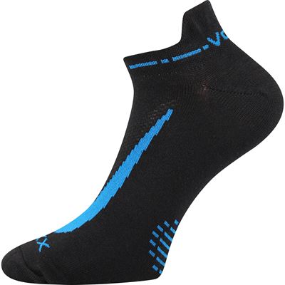 Ponožky krátké slabé REX 10 bavlněné ČERNÉ