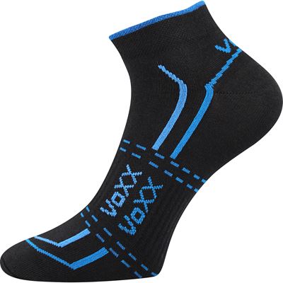 Ponožky krátké slabé REX 11 bavlněné ČERNÉ (3 páry)