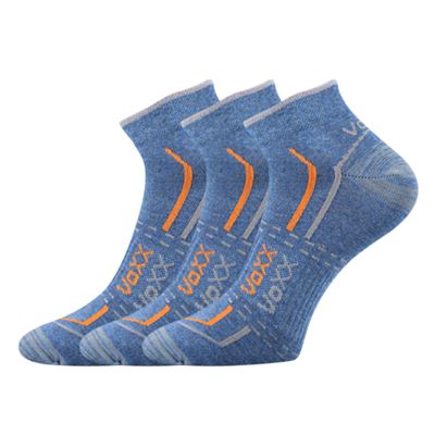 Ponožky krátké slabé REX 11 bavlněné JEANS MELÉ (3 páry)