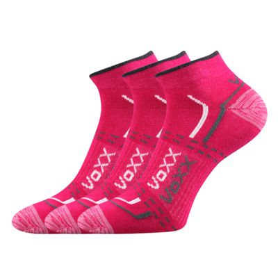 Ponožky krátké slabé REX 11 bavlněné MAGENTA (3 páry)