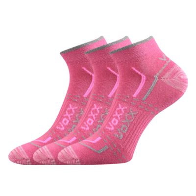 Ponožky krátké slabé REX 11 bavlněné RŮŽOVÉ (3 páry)
