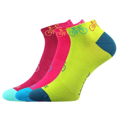 Ponožky krátké slabé REX 13 bavlněné MIX barevné (3 páry)