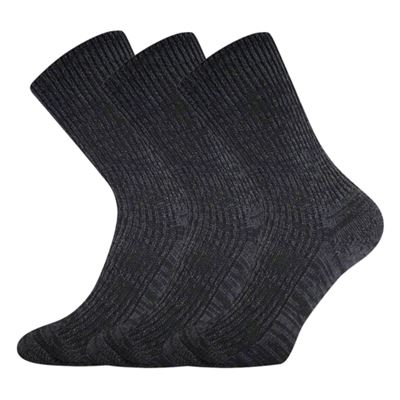 Ponožky silné ŘÍP vlněné ČERNÉ MELÉ