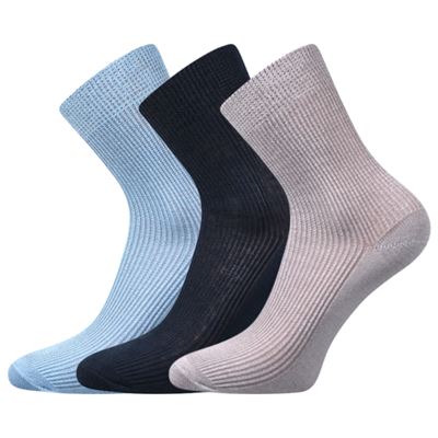 Ponožky dětské slabé ROMSEK 100% bavlněné MIX CHLAPECKÉ (3 páry)