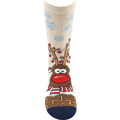 Ponožky vánoční froté RUDY se sobíkem SMETANOVÉ