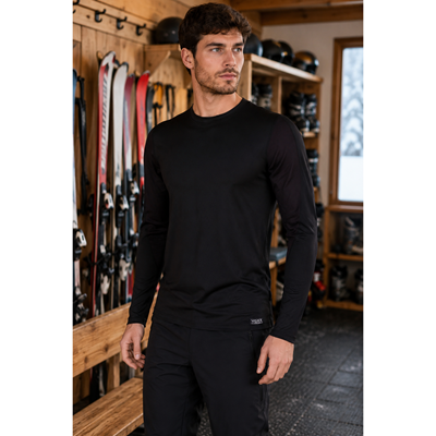 Tričko pánské SOLID 01 thermo ČERNÉ