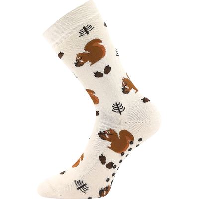 Ponožky dětské froté SIBIŘ 08 ABS s obrázky DÍVČÍ (3 páry)