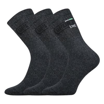 Ponožky silné SPOT 3pack froté TMAVĚ ŠEDÉ