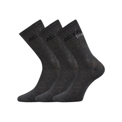 Ponožky pánské slabé SPOTLITE 3pack TMAVĚ ŠEDÉ