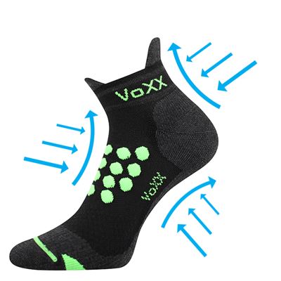 Ponožky kompresní sportovní SPRINTER nízké s ionty stříbra ČERNÉ