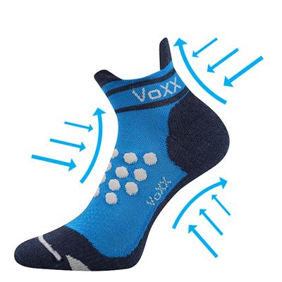 Ponožky kompresní sportovní SPRINTER nízké s ionty stříbra MODRÉ