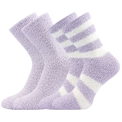 Ponožky dámské žinylkové SVĚTLANA 2pack LILA