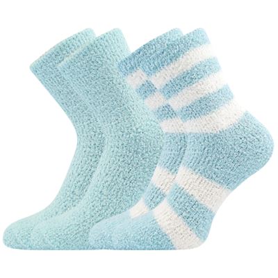 Ponožky dámské žinylkové SVĚTLANA 2pack SVĚTLE MODRÉ