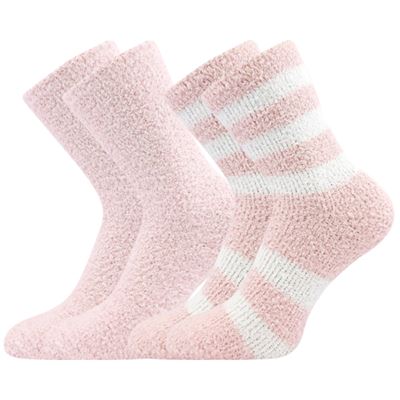 Ponožky dámské žinylkové SVĚTLANA 2pack SVĚTLE RŮŽOVÉ