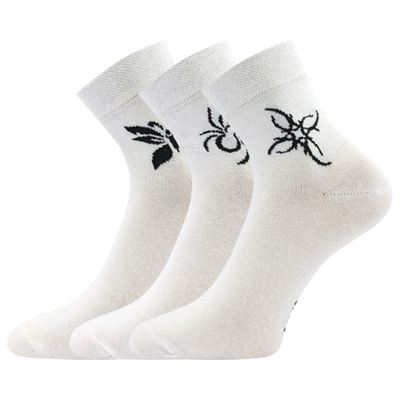 Ponožky dámské slabé TATOO letní MIX BÍLÉ (3 páry)