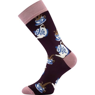 Ponožky v kelímku s motivem čaje TEA vzor 3