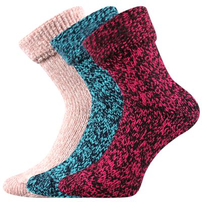 Ponožky silné domácí TERY mix (3 páry)
