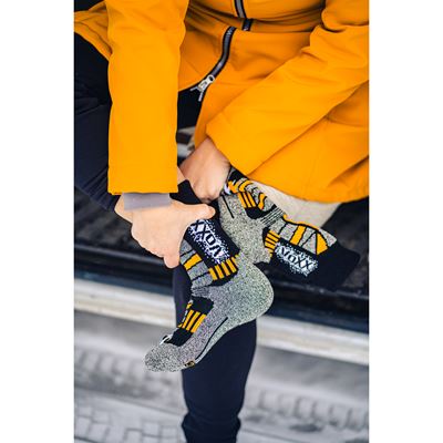 Ponožky termo zimní TRACTION vlněné ŽLUTÉ