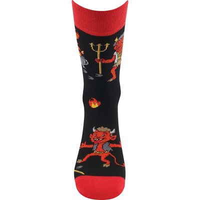 Ponožky unisex mikulášské TREPIFAJXL s obrázky ČERTŮ