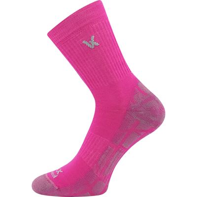 Ponožky sportovní z merino TWARIX s ionty stříbra FUXIA