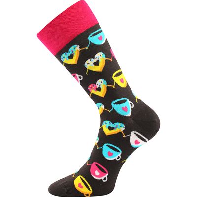 Ponožky společenské vtipné TWIDOR s obrázky DONUTŮ