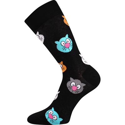 Ponožky společenské vtipné TWIDOR s obrázky KOČEK