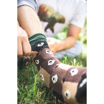Ponožky společenské vtipné TWIDOR s obrázky MEDVĚDŮ