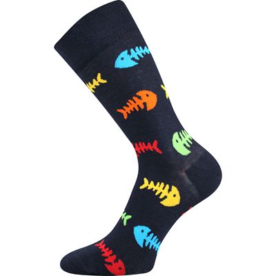 Ponožky společenské vtipné TWIDOR s obrázky RYBÍCH KOSTER