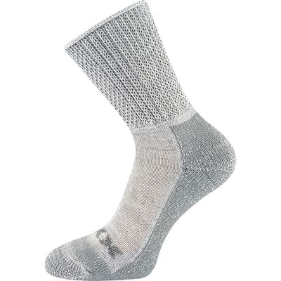 Ponožky silné hřejivé z merino VAASA s ionty stříbra SVĚTLE ŠEDÉ