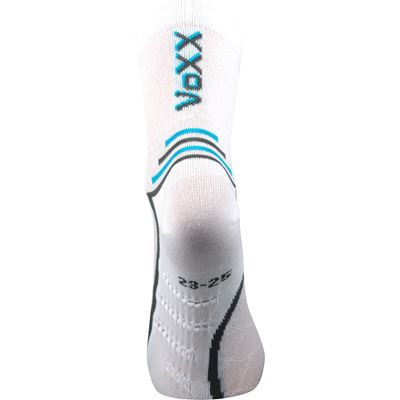 Ponožky sportovní anatomicky tvarované VERTIGO s masážním chodidlem BÍLÉ