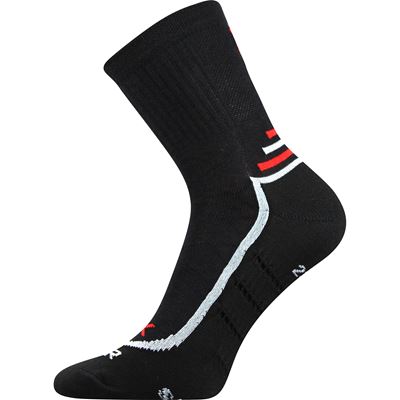 Ponožky sportovní anatomicky tvarované VERTIGO s masážním chodidlem ČERNÉ