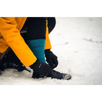Ponožky zimní vlněné VOYAGE se stříbrem MODRO-ZELENÉ