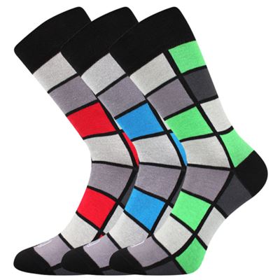 Ponožky unisex trendy WEAREL 024 mix KOSTKY mix A (3 páry)