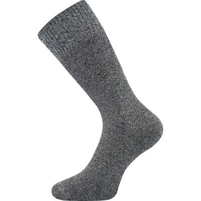 Ponožky silné WOLIS melírované ČERNÉ