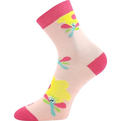 Ponožky dětské WOODIK ABS obrázkové DÍVČÍ (3 páry)