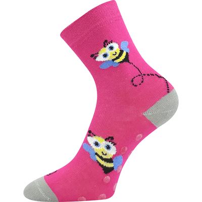 Ponožky dětské WOODIK ABS obrázkové DÍVČÍ (3 páry)
