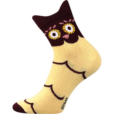 Ponožky dámské letní XANTIPA 34 se sovičkami MIX (3 páry)