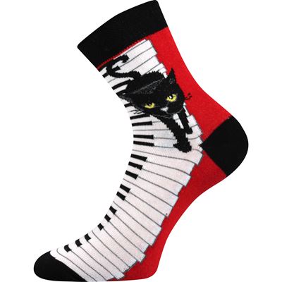 Ponožky dámské letní XANTIPA 48 s kočkami MIX (3 páry)