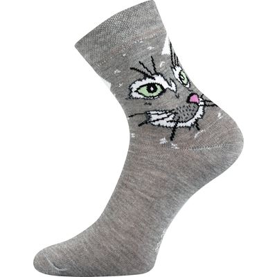 Ponožky dámské letní XANTIPA 49 s kočkami MIX (3 páry)