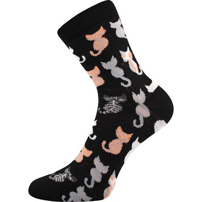 Ponožky dámské letní XANTIPA 55 s kočkami MIX (3 páry)
