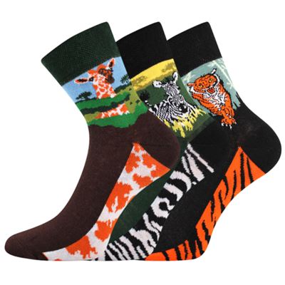 Ponožky dámské letní XANTIPA 58 se zvířaty z divočiny MIX (3 páry)