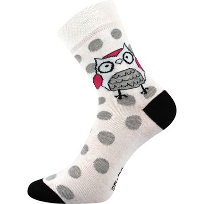 Ponožky dámské letní XANTIPA 60 se sovičkami MIX (3 páry)
