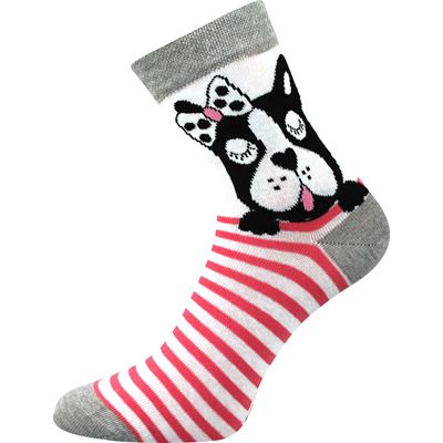Ponožky dámské letní XANTIPA 63 se zvířátky MIX (3 páry)