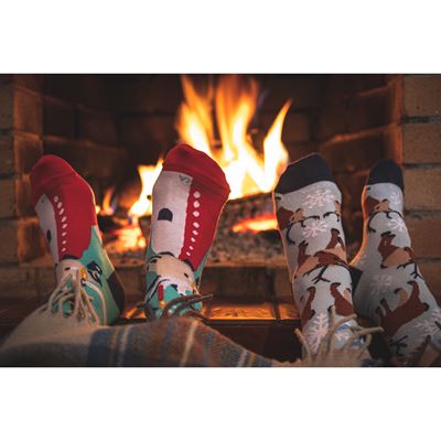 Ponožky slabé vánoční DAMERRY obrázkové se SOBÍKY