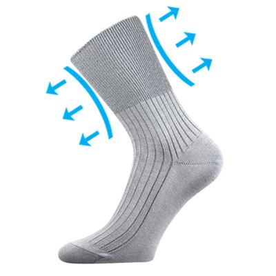 Ponožky slabé medicine ZDRAV s nestahujícím lemem SVĚTLE ŠEDÉ