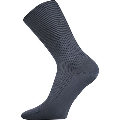 Ponožky slabé medicine ZDRAVAN 100% bavlněné s nestahujícím lemem TMAVĚ ŠEDÉ