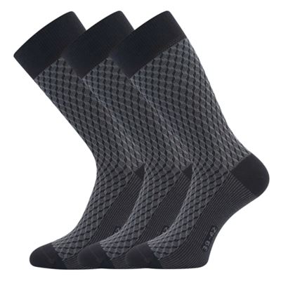Ponožky pánské společenské ŽERYK s bavlnou TMAVĚ ŠEDÉ S ŠEDOU