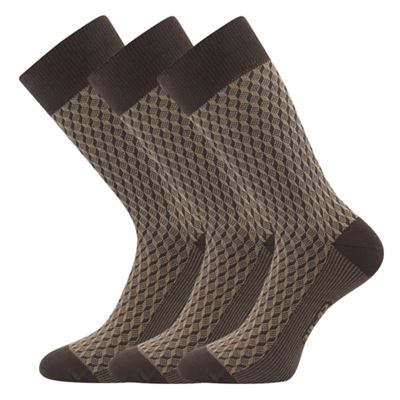 Ponožky pánské společenské ŽERYK s bavlnou HNĚDÉ