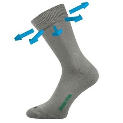 Ponožky medicine ZEUS s jemným lemem SVĚTLE ŠEDÉ