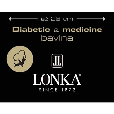 Ponožky velmi roztažné DIACOTTONIX pro diabetiky SVĚTLE ŠEDÉ Lonka 126866 3